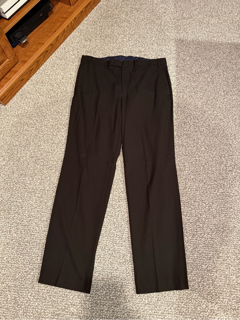 Lauren Ralph Lauren Dark Brown Plaid Flex Dress Pants 36x32